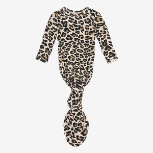 Posh Peanut Bamboo Lana Leopard Tan Knotted Gown